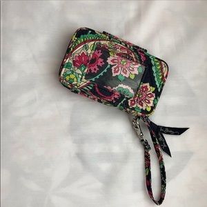 Navy Blue/Floral Vera Bradley Wristlet